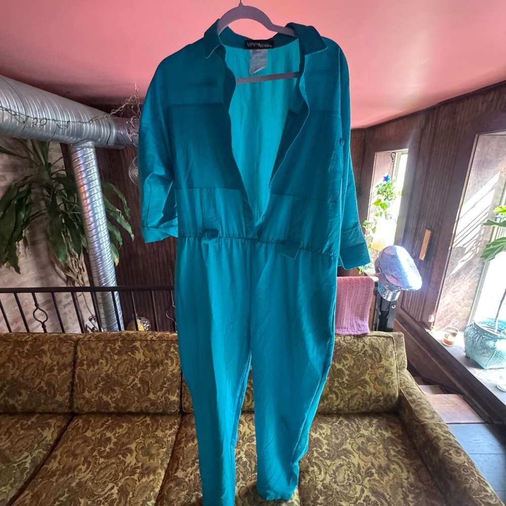 Chic Teal Jumpsuit